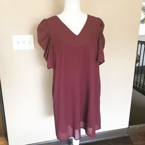 Elegant and Classy Burgundy Entro Oversized Dress